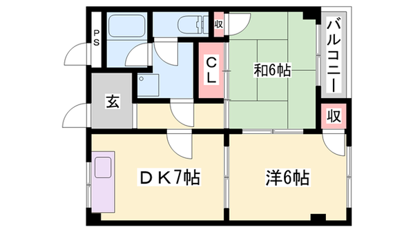 山陽魚住駅 徒歩6分 2階の物件間取画像